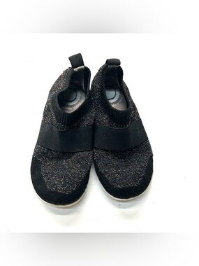 Livie and Luca Black Glitter Metallic Lynx Slip-On Sneakers Shoes